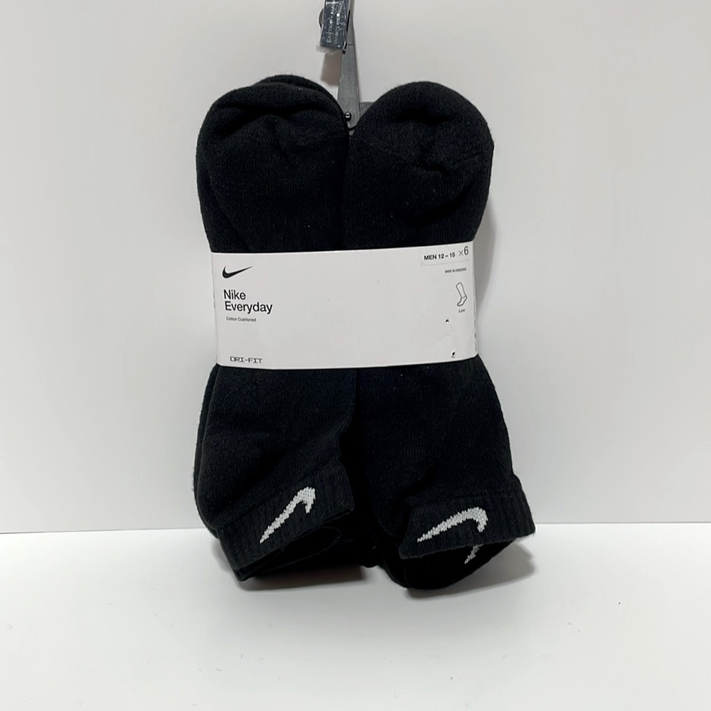 XL Nike Everyday Cotton Cushioned Drifit Low cut Socks Mens 12-15 6pairs